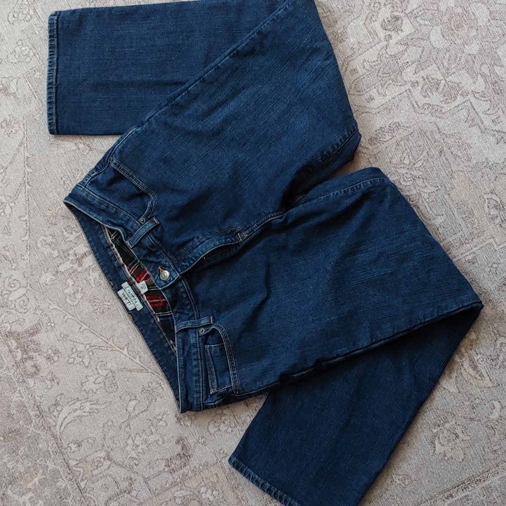 L.L.Bean flannel lined favorite fit jeans